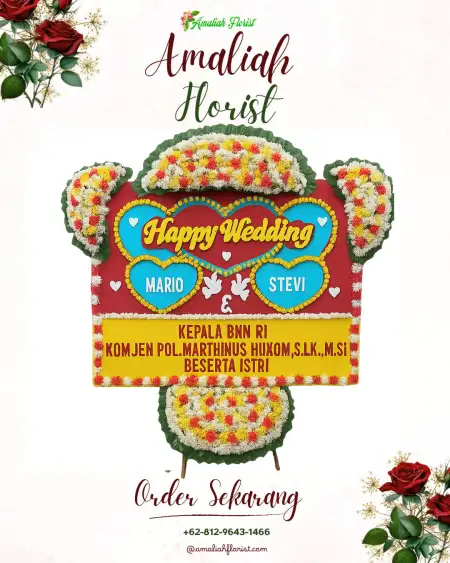 Papan Bunga Pernikahan Kedalon